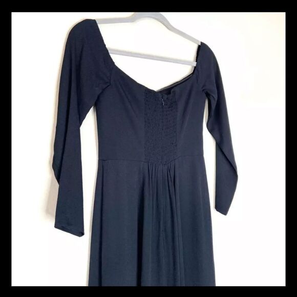 NWT Reformation Ballari Maxi Black Dress Long Sleeve Size 4 - Picture 8 of 13